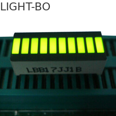 Żółty pasek świetlny LED 10, duży 10 segmentowy wyświetlacz led 25,4 x 10,1 x 7,9 mm