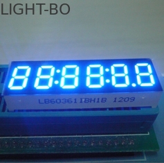Ultra Bright Blue 6 cyfrowy 7 segmentowy wyświetlacz LED 0,32 cala z czarną powierzchnią