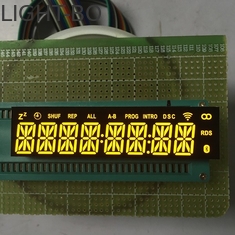 Wspólny wyświetlacz LED niestandardowej katody Ultra Jasny bursztynowy 8 cyfr 14 segmentów Długi okres eksploatacji