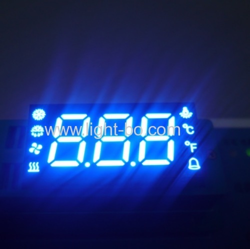 Indywidualny, ultra-niebieski, potrójny cyfrowy, 7-segmentowy wyświetlacz LED dla wskaźnika stanu wentylatora sprężarki odszraniania temperaturowego