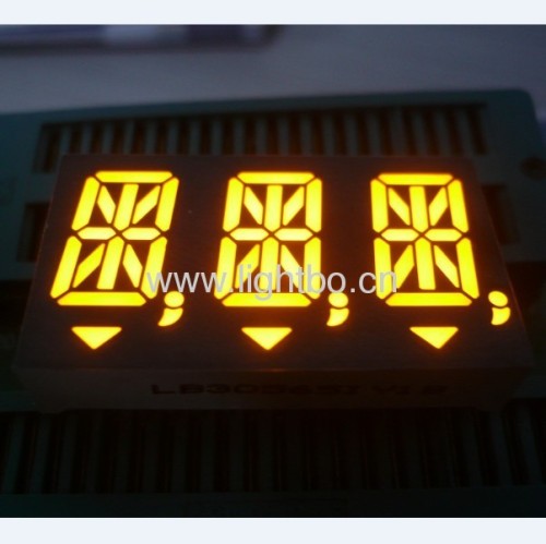 Niestandardowy 14-milimetrowy (0,56), 3-cyfrowy, 14-segmentowy alfanumeryczny wyświetlacz LED