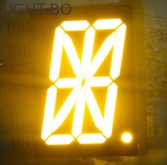 Żółta jednocyfrowa dioda LED 16-segmentowy wyświetlacz 140mcd Do wskaźników cyfrowych stacji benzynowych