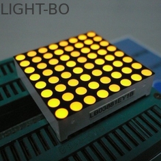 Żółty 3mm 8x8 punktowy wyświetlacz LED z białymi kropkami czarnej powierzchni