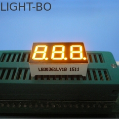 Potrójny 7-segmentowy wyświetlacz LED Żółty kolor do piekarnika elektrycznego / kuchenki mikrofalowej