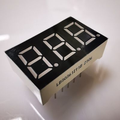 Dobra cena. Super jasny bursztyn 7 segment 3 cyfrowy 9,2 mm wyświetlacz LED Wspólna katoda do paneli licznika w Internecie