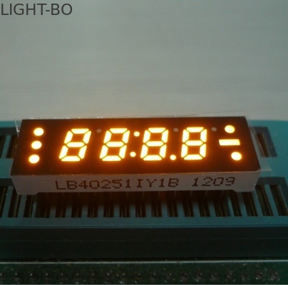 0,25 cala Żółty cztery cyfry 7 segmentów LED wyświetlacz zegara, mały prąd Drive