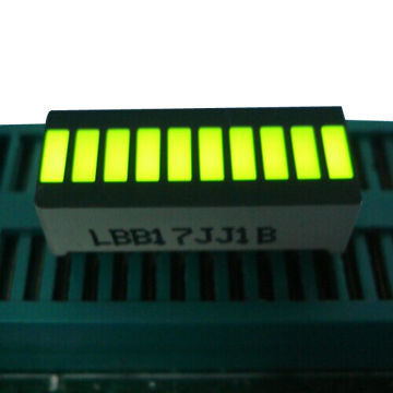 Dobra cena. Żółty 10 LED Light Bar z 10 segmentów LED Display w kompaktowej 25,4 x 10,1 x 7,9 mm Rozmiar w Internecie