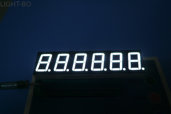 Ultra Bright White 7 segmentowy wyświetlacz LED 100mcd - 120mcd intensywność świecenia