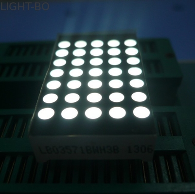 3mm 5x7 punktowy wyświetlacz LED Ultra cienki żółty segment czarny twarzy