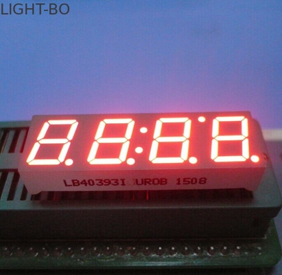 Ultra Red 0.39 "Wyświetlacz zegara z zegarem Wspólny segment 4 anod 7-cyfrowy do tablicy rozdzielczej