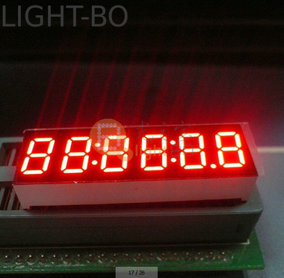 Wyświetlacz zegara LED o wielkości 6 cyfr z długością fali 515-525 nm i źródłem zasilania elektrycznego