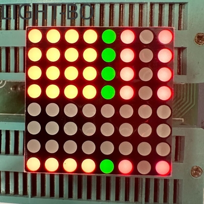 Wydajność stacjonariusza anodowego 3mm 8*8DOT Macierzysty wyświetlacz LED dwukolorowy czerwony/zielony dla ruchomych znaków