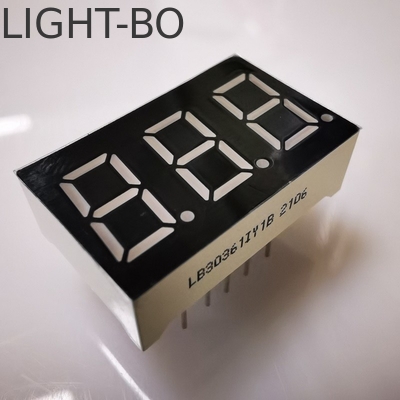 Super jasny bursztyn 7 segment 3 cyfrowy 9,2 mm wyświetlacz LED Wspólna katoda do paneli licznika