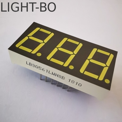 Wyświetlacz LED Ultra Jasny Biały Szary Powierzchnia 7 Segment 3 cyfrowy 14.2mm Wspólna katoda dla kontrolera temperatury