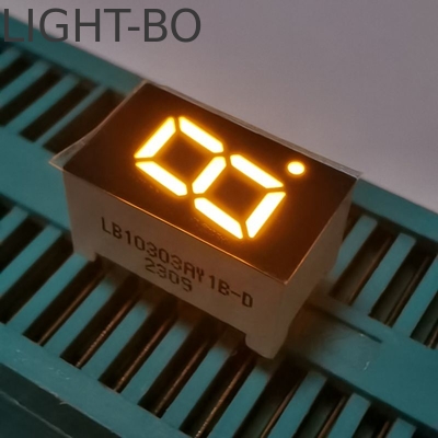 Kolor bursztynowy 7,62 mm Jednoszyfrowy 7 segmentów LED Wyświetlacz wspólna anoda