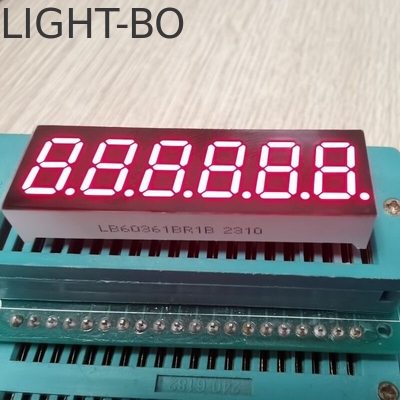 Super Jasny Czerwony 7-segmentowy LED Display 6-cyfrową 0,36-calową wspólną anodę