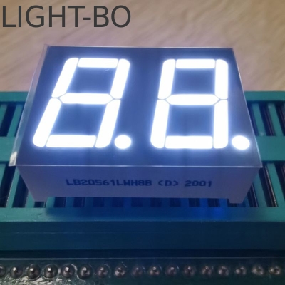 Ogólny wyświetlacz LED z anodą 7 segmentów Dwucyfrowy 14,2 mm Biały kolor