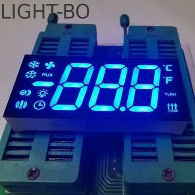 Niestandardowy 3 cyfrowy 7 segmentów LED Ultra Blue Common Anode dla kontrolera lodówki