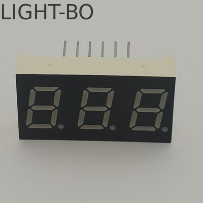 Wyświetlacz LED z trzema cyframi 0,4 cala 7 segmentów Żółty wspólny anod