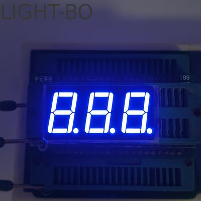 Ultra jasny niebieski 7 segment LED wyświetlacz 3 cyfrowy wspólny katodę