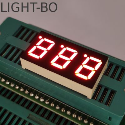0,4 cala CA 3-cyfrowy 7-segmentowy LED, bardzo jasny czerwony wyświetlacz do wskaźnika temperatury