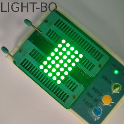 Czysty zielony wyświetlacz LED matrycowy 3mm 5 X 7 DOT do wskaźnika zegara strefy czasowej