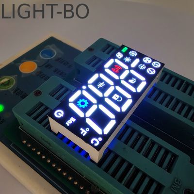 Biały/Błękitny/Zielony/Czerwony 3 cyfrowy 17mm 7 segmentów LED wyświetlacz wspólna anoda dla sterownika lodówki