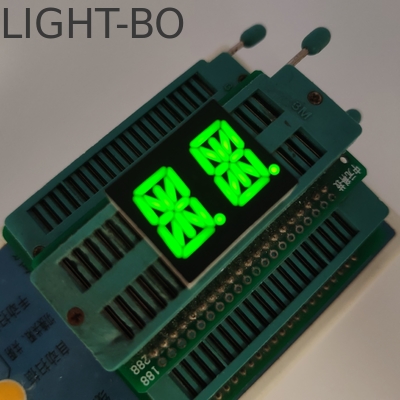 Dwucyfrowy alfanumeryczny wyświetlacz LED ze wspólną katodą, 13,8 mm, 14 segmentów