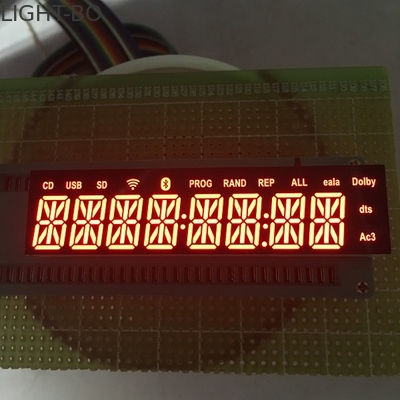 Alfanumeryczny wyświetlacz LED Bluetooth Audio 8 cyfr 14 segmentów Ultra Red Łatwy montaż