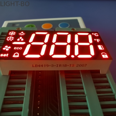 Potrójna wspólna anoda 100mcd 17mm 7-segmentowy wyświetlacz LED