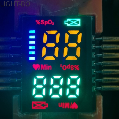 Gorąca sprzedaż ultra cienki 2,8 mm WYŁĄCZNIE dostosowany czerwony wyświetlacz LED SMD dla pulsoksymetrów palcowych