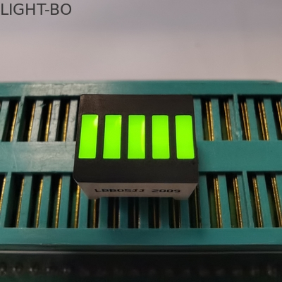 5-segmentowy pasek świetlny LED ze wspólną katodą 574 nm do wyświetlania baterii