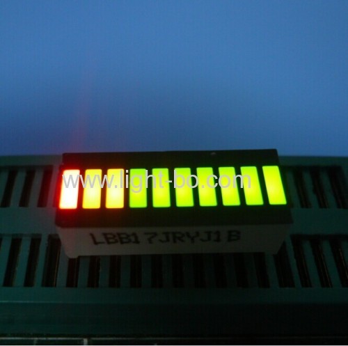 Bardzo jasny zielony / czerwony 10 segmentowy pasek świetlny LED Grade na tablicę rozdzielczą