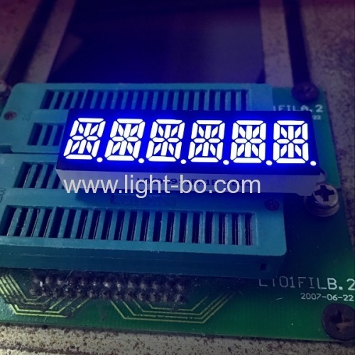 Ultra niebieska 6-cyfrowa 10-segmentowa dioda LED z 14-segmentowym wyświetlaczem, wspólna anoda do multimediów