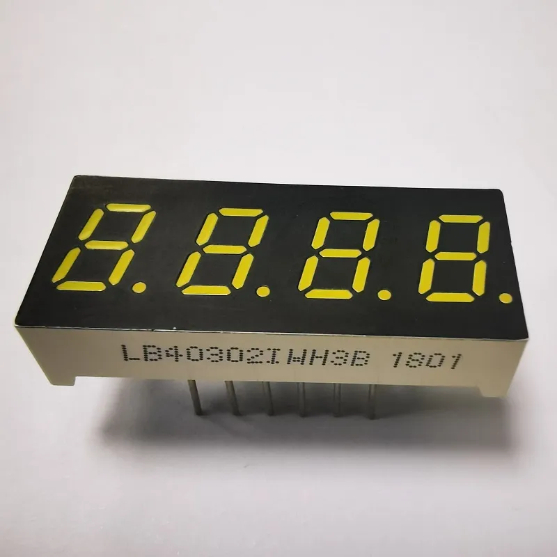 Biały 7,62 mm 4Digit 7 Segment LED Display Common Anode dla wskaźnika temperatury 1