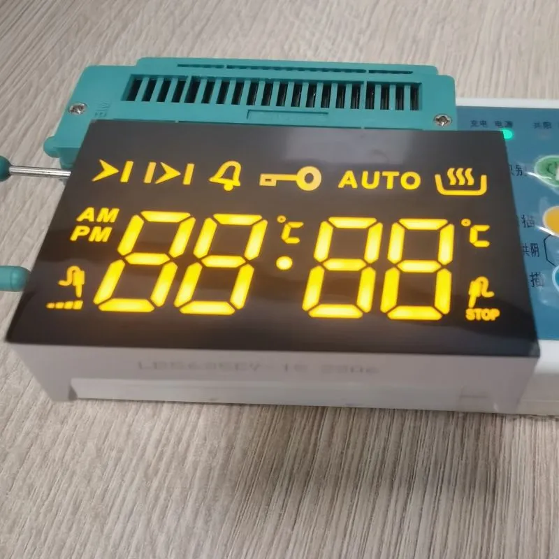 Wyświetlacz LED 7 Segment Ultra Jasny Bursztyn 4-cyfrowy Wspólna anoda dla 4 klawiszy dotykowych Wbudowany w piecu 0