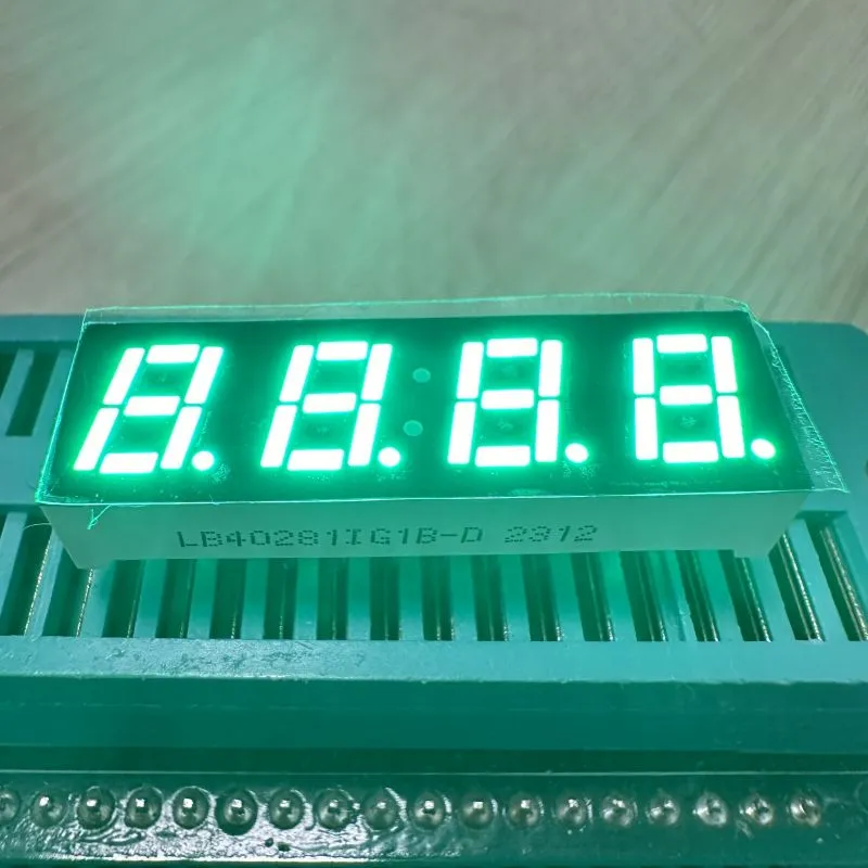 Wyświetlacz LED 7 segment 4 cyfrowy czysta zielona wspólna katoda dla temperatury i wilgotności 0