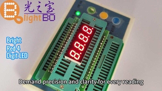 4-cyfrowy, bardzo jasny, czerwony, 7-segmentowy wyświetlacz LED do tablic przyrządów