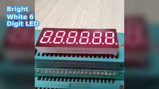 0,36-calowy, 6-cyfrowy, 7-segmentowy wyświetlacz LED w kolorze białym