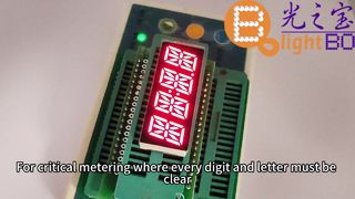 4-cyfrowy, 14-segmentowy alfanumeryczny wyświetlacz LED, bardzo jasny czerwony, do zastosowań taksometrycznych / pomiarowych